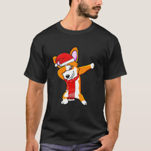 Dabbing Corgi Christmas Costume Party Boys Girls T-Shirt