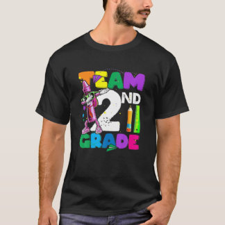 Dabbing Crayon Team 2Nd Grade Back To School Stude T-Shirt