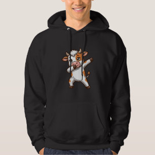 Dabbing Cute Cow Vintage Engraving T-Shirt Design_ Hoodie