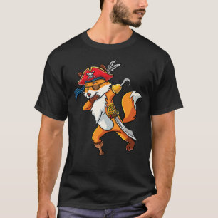 Dabbing Cute Fox Pirate Halloween T-Shirt