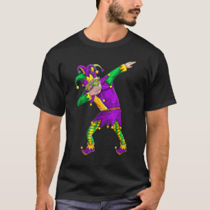 Dabbing Dab Jester Mardi Gras Mask Outfit Men Kids T-Shirt