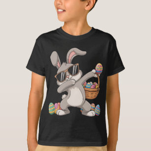 Dabbing Dab Rabbit Bunny Easter Eggs Basket T-Shirt