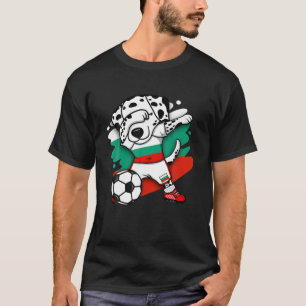 Dabbing Dalmatian Bulgaria Soccer Fans Jersey Foot T-Shirt