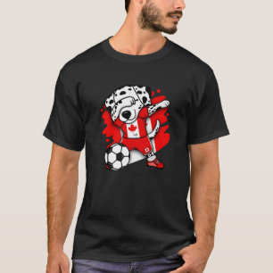Dabbing Dalmatian Canada Soccer Fans Jersey Footba T-Shirt