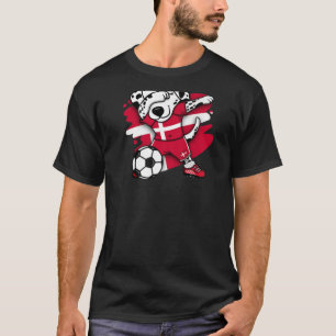 Dabbing Dalmatian Denmark Soccer Fans Jersey Footb T-Shirt