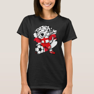 Dabbing Dalmatian England Soccer Fans Jersey Footb T-Shirt