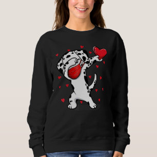 Dabbing Dalmatian & Face Mask Dab Dance Funny Vale Sweatshirt