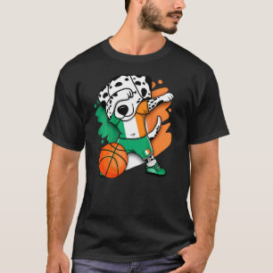 Dabbing Dalmatian Ireland Basketball Jersey Irish T-Shirt