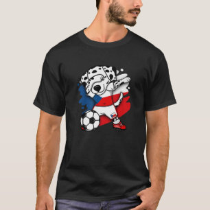 Dabbing Dalmatian Latvia Soccer Fans Jersey Latvia T-Shirt