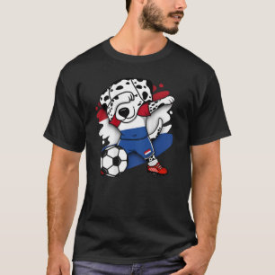 Dabbing Dalmatian Netherlands Soccer Fans Jersey F T-Shirt