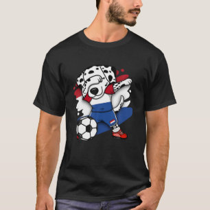 Dabbing Dalmatian Netherlands Soccer Fans Jersey F T-Shirt
