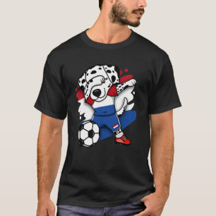 Dabbing Dalmatian Netherlands Soccer Fans Jersey F T-Shirt