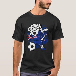 Dabbing Dalmatian New Zealand Soccer Fans Jersey F T-Shirt