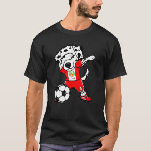 Dabbing Dalmatian Peru Soccer Fans Jersey Peruvian T-Shirt