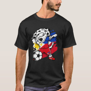 Dabbing Dalmatian Philippines Soccer Fans Jersey F T-Shirt