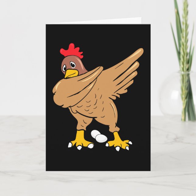 Dabbing dance chicken card (Front)