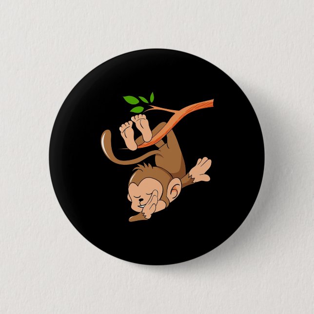 Dabbing Dance Monkey 6 Cm Round Badge (Front)
