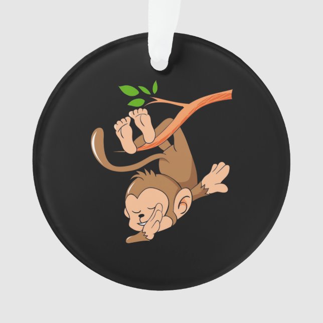Dabbing Dance Monkey Ornament (Front)