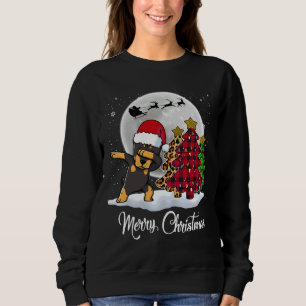Dabbing Doberman Dab Dog Tree Funny Xmas Sweatshirt