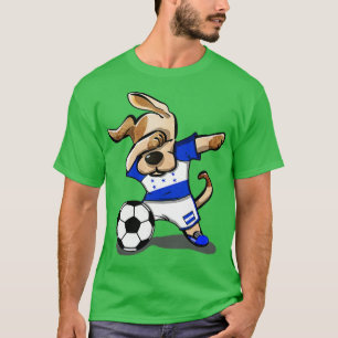 Dabbing Dog Honduras Soccer Honduran Flag Football T-Shirt