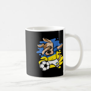 Dabbing Dog Ukraine Soccer Fans Jersey Ukrainian F Coffee Mug
