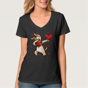 Dabbing Dog Wears Face Mask Dab Dance Funny Valent T-Shirt