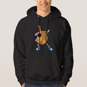 Dabbing Dreidel Hanukkah Dancing Chanukah Kids Gir Hoodie