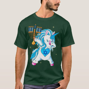 Dabbing Dreidel Hanukkah Dancing Chanukah Kids Gir T-Shirt