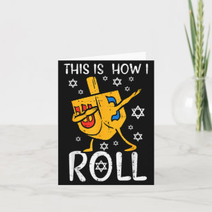 Dabbing Dreidel Ugly Hanukkah Funny Chanukah Men W Card