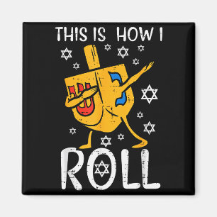 Dabbing Dreidel Ugly Hanukkah Funny Chanukah Men W Magnet