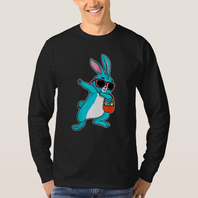 Dabbing Easter Bunny Boy Dab Easter Day Basket Stu T-Shirt (Front)