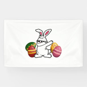 Dabbing Easter Bunny Bunny Happy Easter Banner