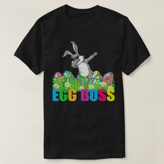 Dabbing Egg Boss Easter Bunny  For Kids Toddlers B T-Shirt (Design Front)
