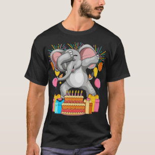 Dabbing Elephant Kids Birthday T-Shirt