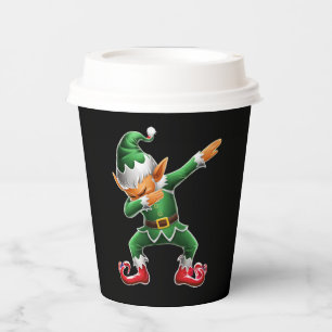 Dabbing Elf Costume Christmas Squad Xmas Paper Cups