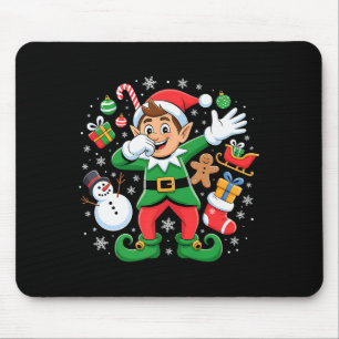 Dabbing Elf Friends Xmas Boys Girls Dabbing Christ Mouse Pad