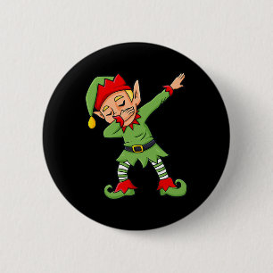 Dabbing Elf Fun Christmas Boys Girls Kids Dab Xmas 6 Cm Round Badge