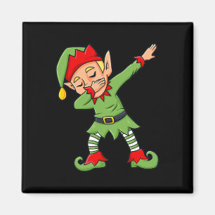 Dabbing Elf Fun Christmas Boys Girls Kids Dab Xmas Magnet