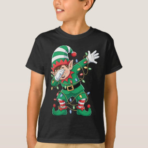 Dabbing Elf Kids Boys Girls Matching Family Xmas D T-Shirt