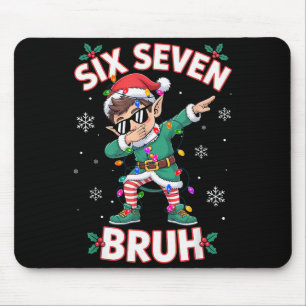Dabbing Elf Six Seven Bruh Christmas 67 Meme Xmas  Mouse Pad