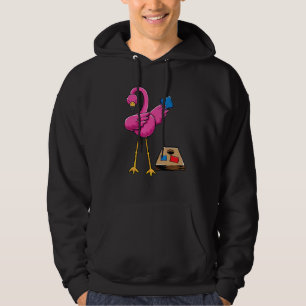 Dabbing Flamingo Girls Cornhole Boys Corn Hole Fla Hoodie