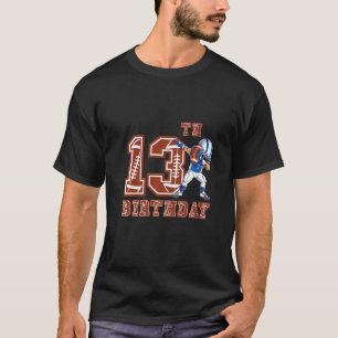 Dabbing Football Boy 13th Birthday 13 Year Old Boy T-Shirt