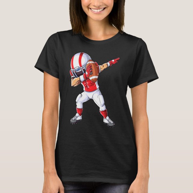 Dabbing Football Kids Boys Men Dab Dance T-Shirt (Front)