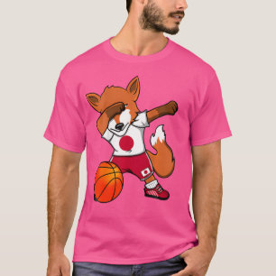 Dabbing Fox Japan Basketball Fans Jersey Japanese  T-Shirt