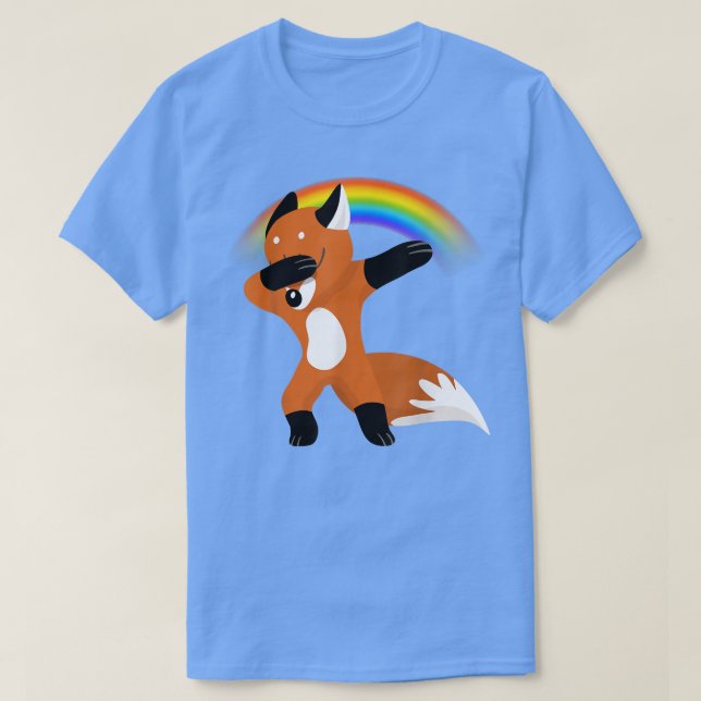 Dabbing Fox Rainbow LGBT T-Shirt (Design Front)