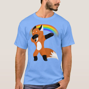 Dabbing Fox Rainbow LGBT T-Shirt
