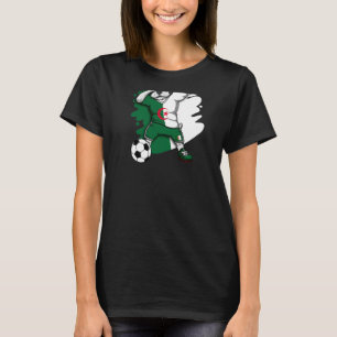 Dabbing French Bulldog Algeria Soccer Fans Jersey T-Shirt
