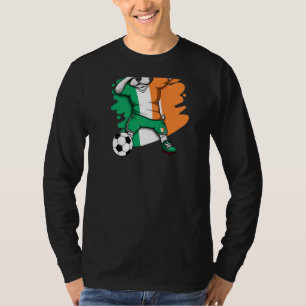 Dabbing French Bulldog Ireland Soccer Fans Jersey  T-Shirt