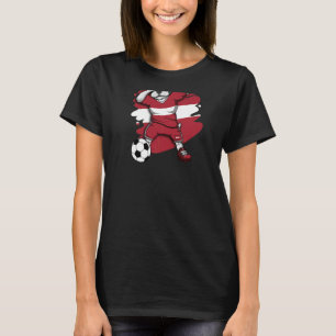Dabbing French Bulldog Latvia Soccer Fans Jersey F T-Shirt