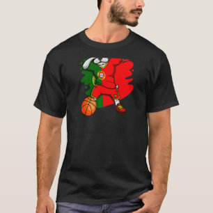 Dabbing French Bulldog Portugal Basketball Fan Jer T-Shirt